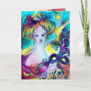 LADY MET MASQUERADE MASKMASKVANDAAG KAART