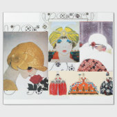 LADY MET ROSE, ART DECO BEAUTY MODE COSTUME CADEAUPAPIER (Vlak)