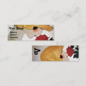 LADY MET ROSE ROSE BEAUTY MODE COSTUME DESIGNER MINI VISITEKAARTJE (Voorkant / Achterkant)