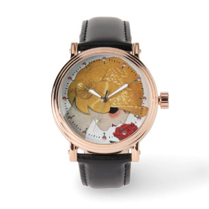 LADY MET ROSE ROSE HORLOGE