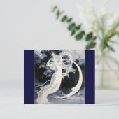 Lady Moon Stars Briefkaart (Staand voorkant)