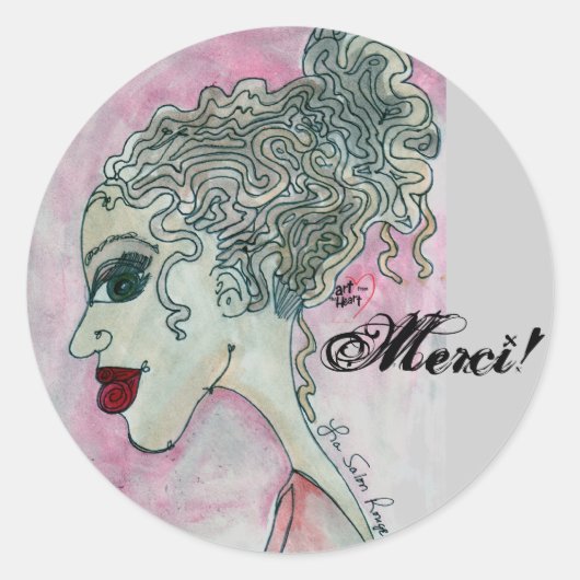 Lady No.3_Merci ! Autocollant (Devant)