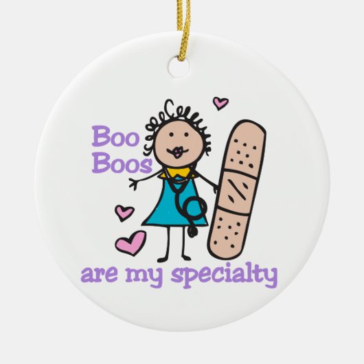 Lady Nurse Keramisch Ornament (Voorkant)