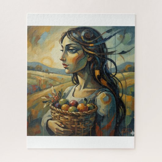 Lady of Dreams with a Basket of Life Legpuzzel (Verticaal)