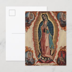 Lady of Guadalupe, 1780, van Sebastian Zalcedo Uitnodiging Briefkaart