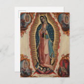 Lady of Guadalupe, 1780, van Sebastian Zalcedo Uitnodiging Briefkaart (Voorkant / Achterkant)