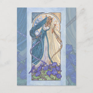 Lady of September Art Nouveau Birthstone Series Briefkaart