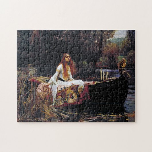 Lady of Shallot sur bateau Waterhouse Art Puzzle (Horizontal)