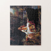 Lady of Shallot sur bateau Waterhouse Art Puzzle (Vertical)
