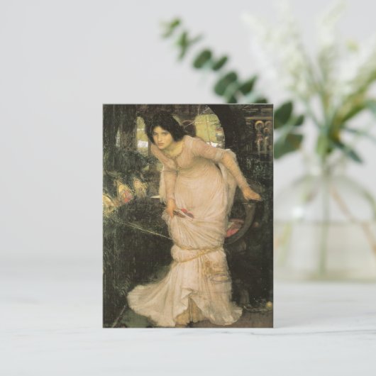 LaDY oF SHaLOTT LoOKiNG aT LaNCELoT Briefkaart (Staand voorkant)