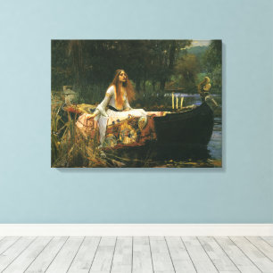 Lady of Shalott op boot door John William Waterhou Canvas Afdruk
