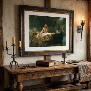 Lady of Shalott op boot door John William Waterhou Poster