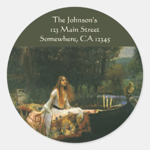 Lady of Shalott op boot door John William Waterhou Ronde Sticker