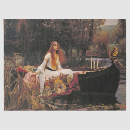 Lady of Shalott van John William Waterhouse Tissuepapier (Voorkant)