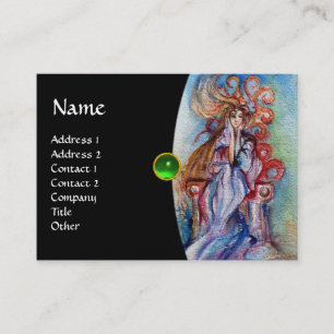 LADY OF THE LAKE monogram edelsteen roze violet ro Visitekaartje