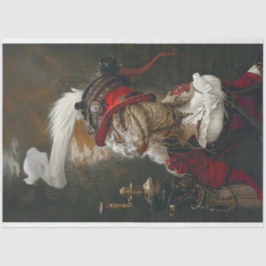 Lady of the Night Alligator Decoupage Tissuepapier (Voorkant)