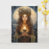 Lady of the Winter Light Kaart (Gele Bloem)