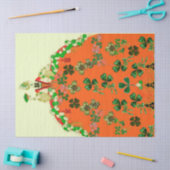 LADY ORANGE EN KLAVERTJE VIER DINSDAG St. Patrick' Tissuepapier (Craft)