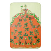 LADY ORANJE EN SHAMROCKS St. Patricks Day Party Badmat (Voorkant Verticaal)