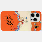 LADY ORANJE MODE COSTUME DESIGNER MONOGRAM Case-Mate iPhone CASE (Achterkant (horizontaal))