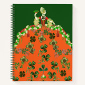 LADY ORANJE, SHAMROCKS St. Patricks Day Green Notitieboek (Voorkant)
