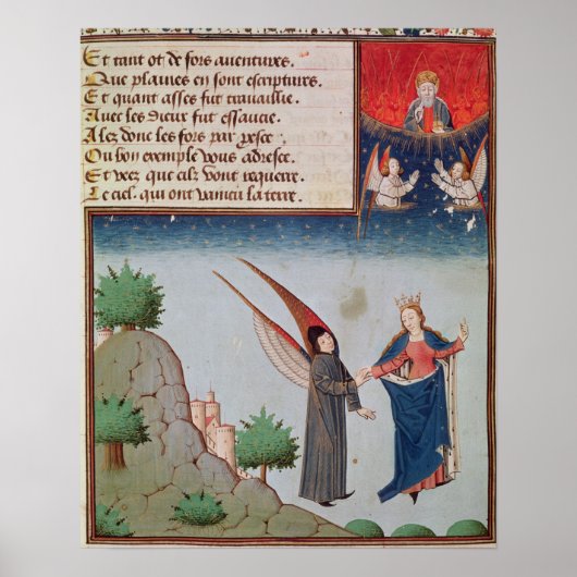 Lady Philosophy leidt Boethius in vlucht Poster (Voorkant)