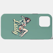 "Lady Pin-Up Art iPhone 13 Pro Max Coque (Verso (horizontal))