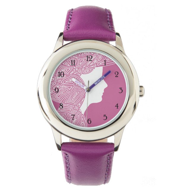 Lady Pink - genummerd Horloge (Voorkant)