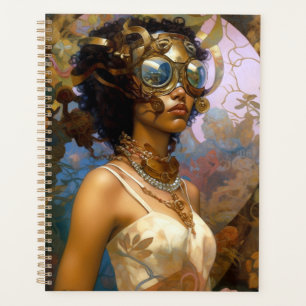 Lady Portant des lunettes Imaginaire noir Sci-Fi