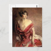 Lady Portrait - Boldini Briefkaart (Voorkant / Achterkant)