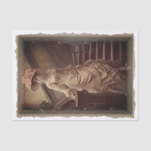  Lady Portrait-ontkoppeling Tissuepapier (Voorkant)