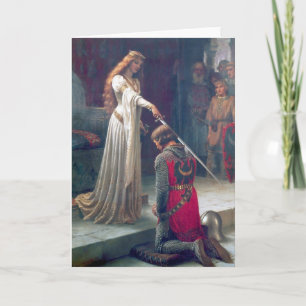 Lady queen ridder ridder antiek schilderij kaart