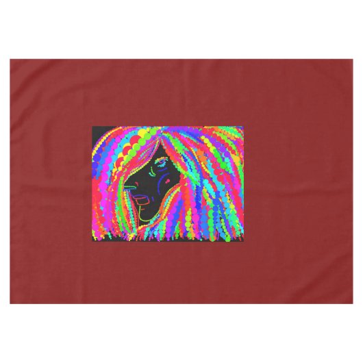 Lady Rainbow Tablecloth Tafelkleed (Voorkant (Horizontaal))