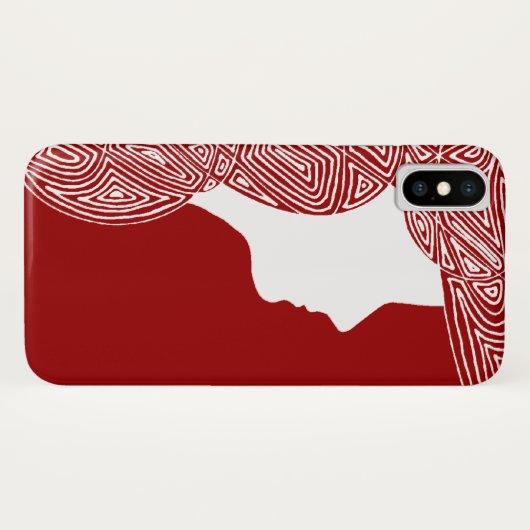 Lady Red Case-Mate iPhone Case (Achterkant (horizontaal))