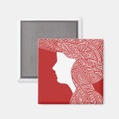 Lady Red Magnet (Recto/Verso)