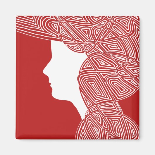 Lady Red Magnet (Devant)