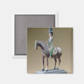 Lady rider, Astana, 7e eeuw (stucco) Magneet (Voorkant / Achterkant)