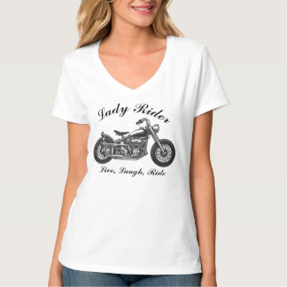 Lady Rider Motorcycle Live, Laugh, Ride T-shirt