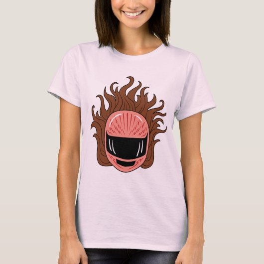 Lady Rider - Roze T-shirt (Voorkant)