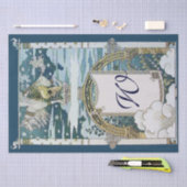 LADY RIDING UNICORN Monogram Tissuepapier (Craft)