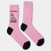Lady Roller, roze inline schaats op roze Sokken (Rechts)