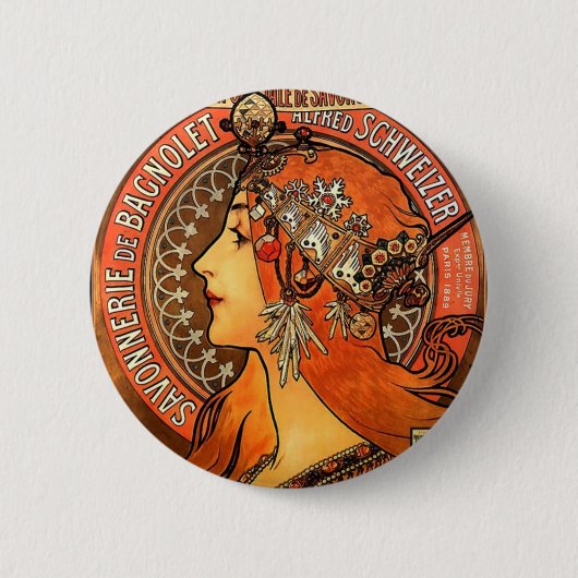 Lady Romantic Ronde Button 5,7 Cm (Voorkant)