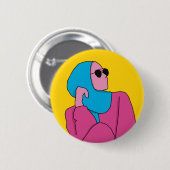 Lady Ronde Button 5,7 Cm (Voorkant /achterkant)