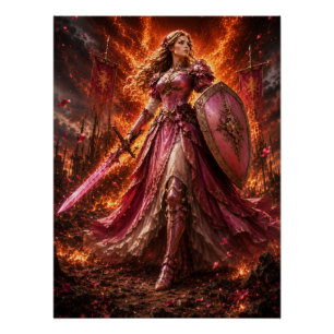 Lady Rosaline Brightshield – Rosefire Bewaker Perfect Poster