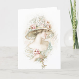 Lady Roze Rose Valentijn Gedicht Vakantie Kaart
