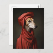 Lady Saluki Hond Briefkaart (Voorkant / Achterkant)