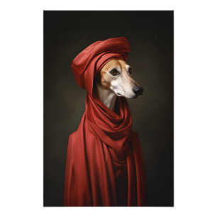 Lady Saluki Hond Foto Afdruk