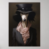 Lady Saluki Top Hoed Poster (Voorkant)