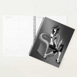 Lady Saxofonist - Jazz-geïnspireerde planner