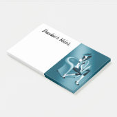 Lady Saxophoniste - Notes post-it inspirées du jaz (Incliné)